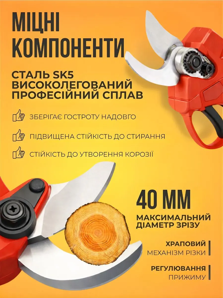 Секатор крупним планом